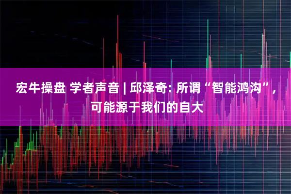 宏牛操盘 学者声音 | 邱泽奇: 所谓“智能鸿沟”, 可能源于我们的自大