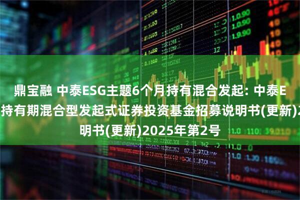 鼎宝融 中泰ESG主题6个月持有混合发起: 中泰ESG主题6个月持有期混合型发起式证券投资基金招募说明书(更新)2025年第2号